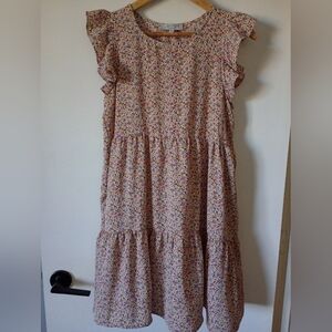 Hayden Los Angeles Prairie Cottage Floral Ruffle Dress Size Small